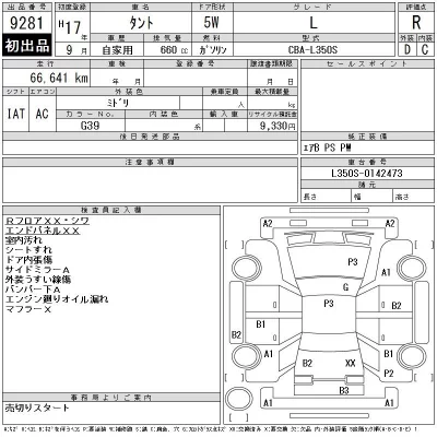 Daihatsu TANTO  с аукциона в Японии