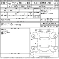 Audi A3 лот № 38087 оценка 4.5  с аукциона в Японии 10