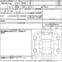 Fiat 500X лот № 75076 оценка 99  с аукциона в Японии 8
