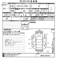 Nissan SKYLINE лот № 85121 оценка 3  с аукциона в Японии 10