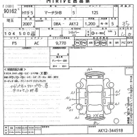 Nissan MARCH лот № 90162 оценка 3.5  с аукциона в Японии 9