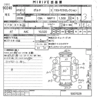 Toyota PORTE лот № 90240 оценка 3  с аукциона в Японии 10