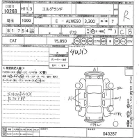 Nissan ELGRAND лот № 10268 оценка R  с аукциона в Японии 10