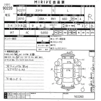 Subaru STELLA лот № 90220 оценка R  с аукциона в Японии 10