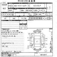 Toyota COROLLA FIELDER лот № 10329 оценка 3.5  с аукциона в Японии 10