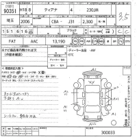 Nissan TEANA лот № 90351 оценка 3.5  с аукциона в Японии 10