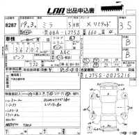 Daihatsu MIRA лот № 8287 оценка 3.5  с аукциона в Японии 5