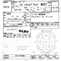 Honda CIVIC HYBRID лот № 3516 оценка 3.5  с аукциона в Японии 8