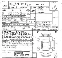 Toyota HILUX SURF лот № 7020 оценка   с аукциона в Японии 4