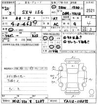 Suzuki SX-4 лот № 2521 оценка 4  с аукциона в Японии 8