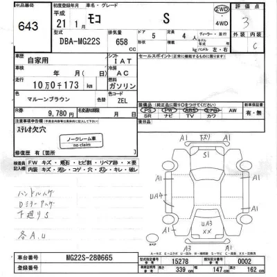 Nissan MOCO  с аукциона в Японии