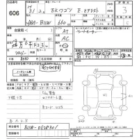 Mitsubishi EK WAGON лот № 606 оценка 3  с аукциона в Японии 3