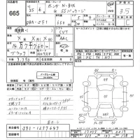 Honda N BOX лот № 665 оценка 3.5  с аукциона в Японии 3