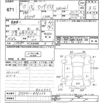 Mazda DEMIO  с аукциона в Японии