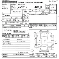 Mitsubishi EK WAGON лот № 4043 оценка 3.5  с аукциона в Японии 6