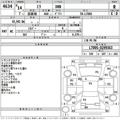 Daihatsu MIRA  с аукциона в Японии