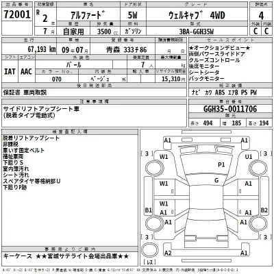 Toyota ALPHARD  с аукциона в Японии