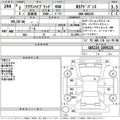 Toyota CROWN  с аукциона в Японии
