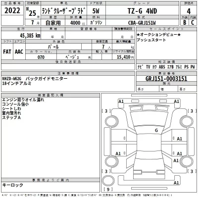 Toyota LAND CRUISER PRADO  с аукциона в Японии
