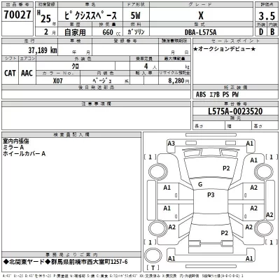 Toyota PIXIS SPACE  с аукциона в Японии