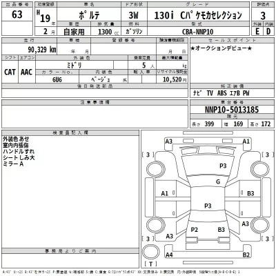 Toyota PORTE  с аукциона в Японии