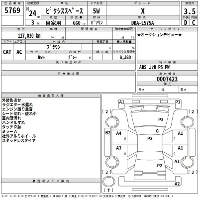 Toyota PIXIS SPACE  с аукциона в Японии