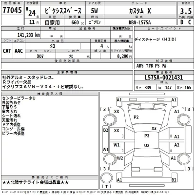 Toyota PIXIS SPACE  с аукциона в Японии