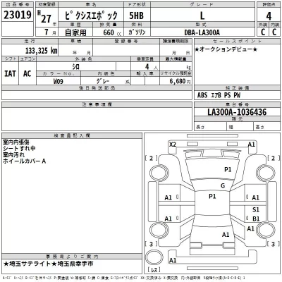 Toyota PIXIS EPOCH  с аукциона в Японии