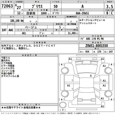 Toyota Prius  с аукциона в Японии