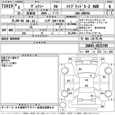 Toyota VOXY  с аукциона в Японии