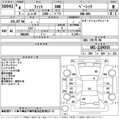 Honda FIT  с аукциона в Японии
