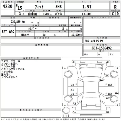 Honda FIT  с аукциона в Японии