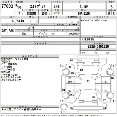 Mitsubishi COLT PLUS  с аукциона в Японии
