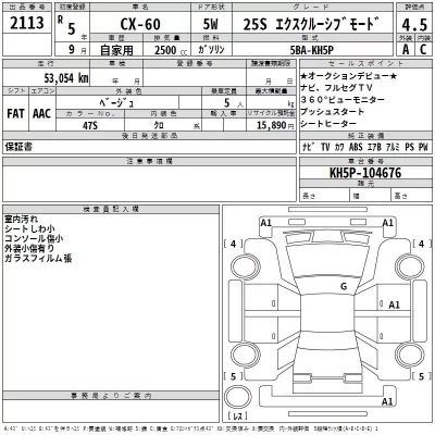 Mazda CX-60  с аукциона в Японии