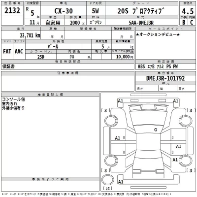 Mazda CX-30  с аукциона в Японии