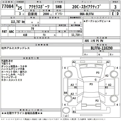 Mazda AXELA  с аукциона в Японии