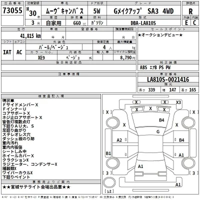 Daihatsu MOVE CANBUS  с аукциона в Японии