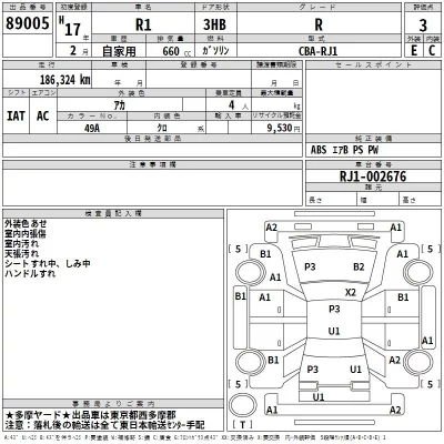 Subaru R1  с аукциона в Японии