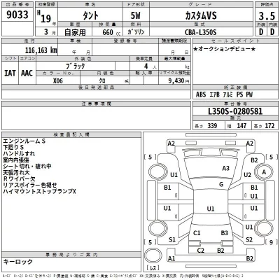 Daihatsu TANTO  с аукциона в Японии