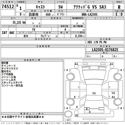 Daihatsu Cast  с аукциона в Японии