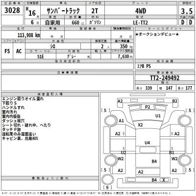 Subaru SAMBAR  с аукциона в Японии