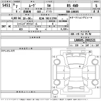 Daihatsu MOVE лот № 5451 оценка 5  с аукциона в Японии 2