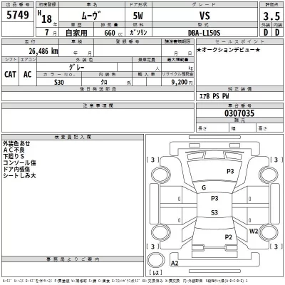 Daihatsu MOVE  с аукциона в Японии