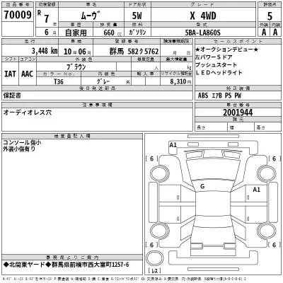 Daihatsu MOVE  с аукциона в Японии
