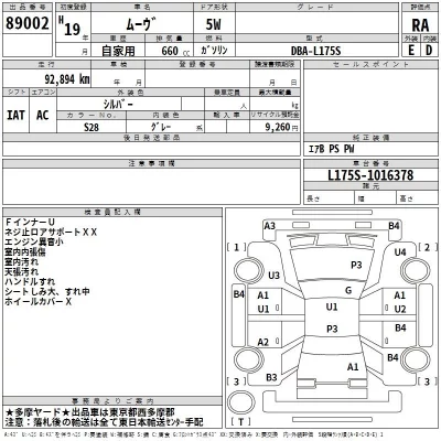 Daihatsu MOVE  с аукциона в Японии