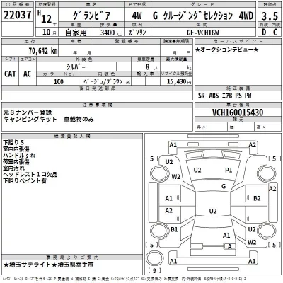 Toyota GRANVIA  с аукциона в Японии