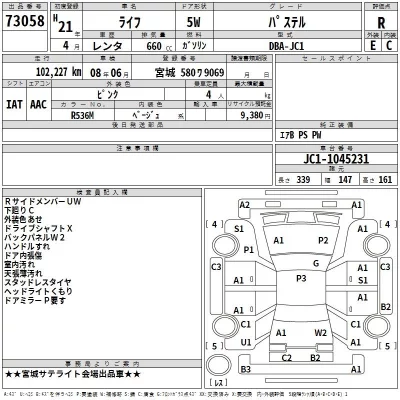 Honda LIFE  с аукциона в Японии