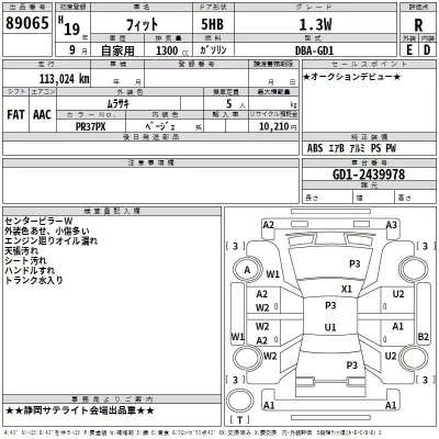 Honda FIT  с аукциона в Японии