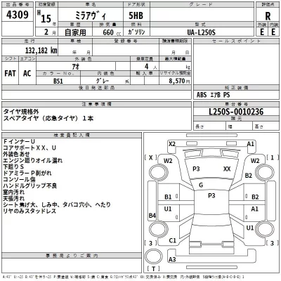Daihatsu MIRA  с аукциона в Японии
