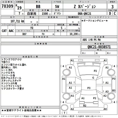 Toyota BB  с аукциона в Японии